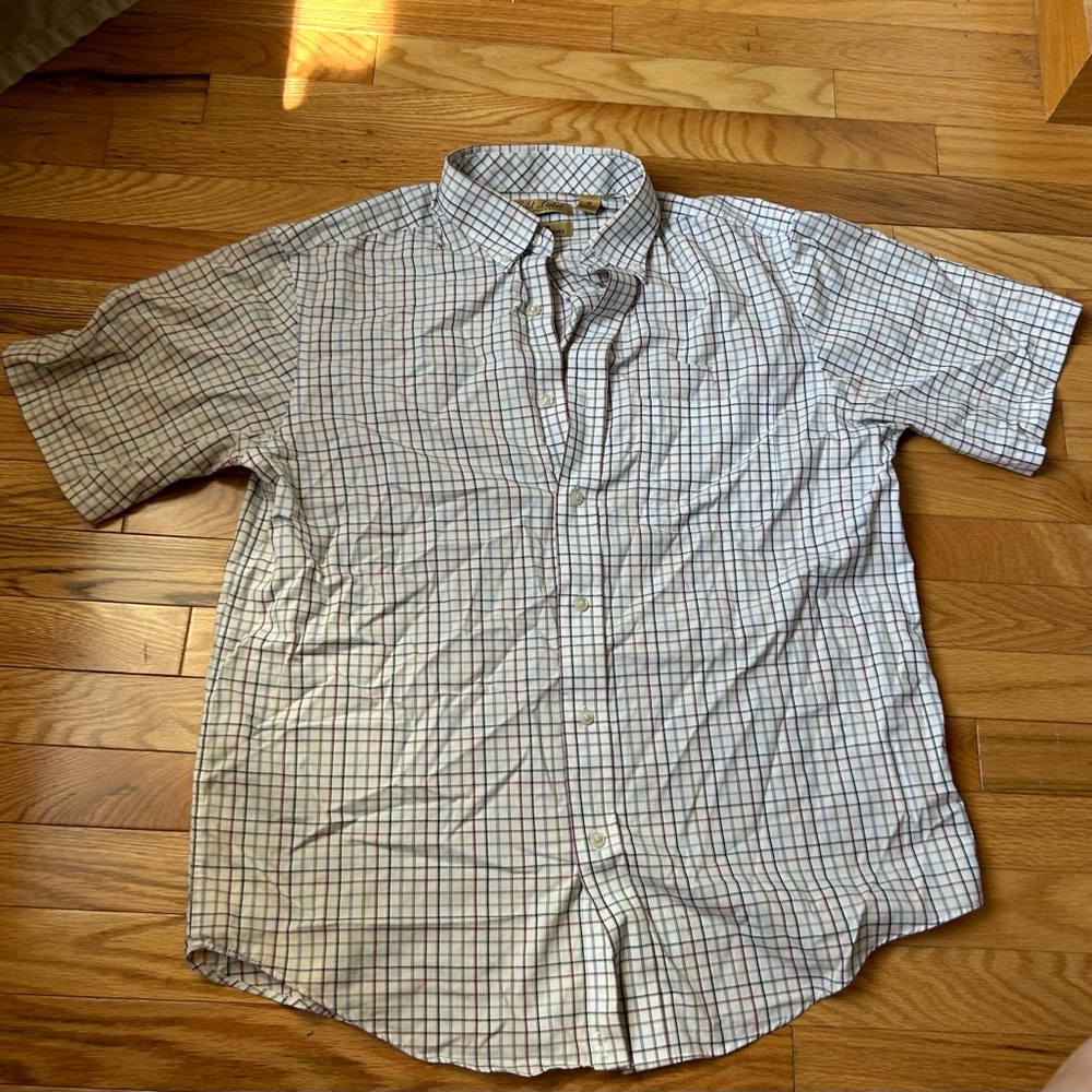 Red white and blue lightweight button up